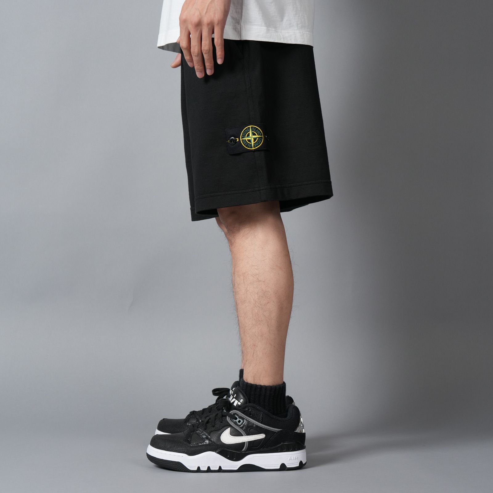 6200009 / BRUSHED ORGANIC COTTON FLEECE / スウェットショーツ(ブラック)