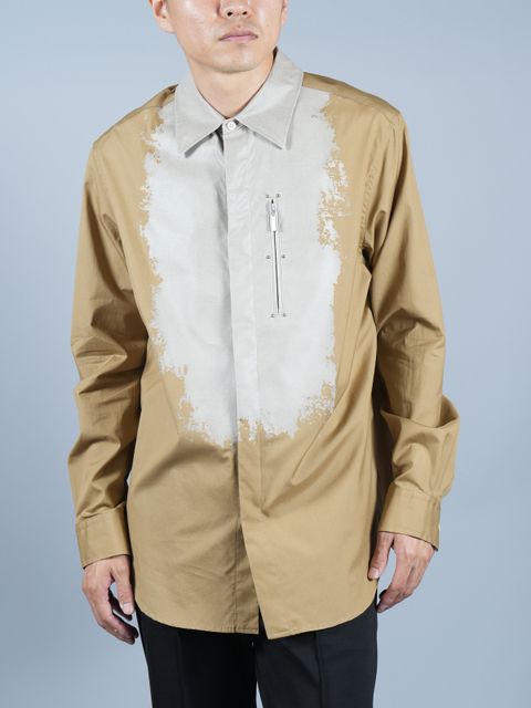 LEATHER BUZAM SHIRTS / レザー ブザムシャツ (長袖シャツ) / ベージュ