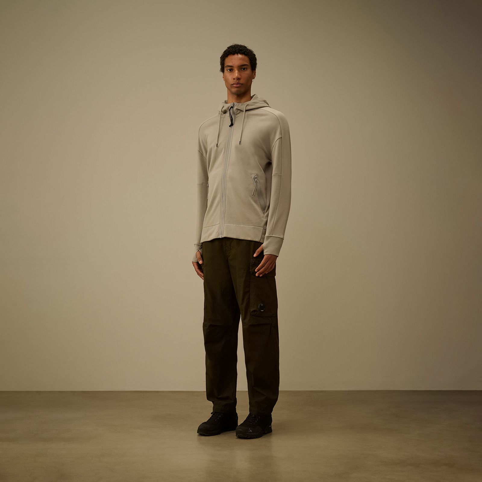 Diagonal Raised Fleece Goggle Zip Sweatshirt / ジップフーディー (フォールンロック)