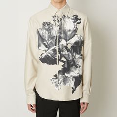 FLOWER PRINT SHIRTS / フラワープリントシャツ (ライトベージュ)