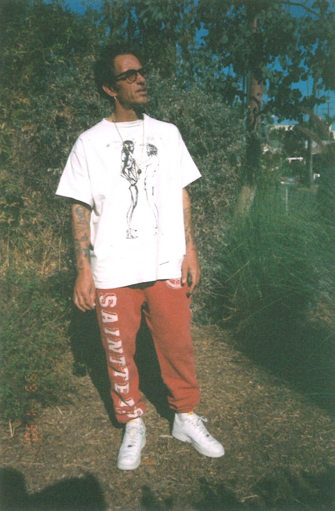 ラスト1点 / SM-S21-0000-045 / SMxDENIMTEARS SS TEE_WHT / セントマイケル x デニムティアーズ ロTシャツ (ホワイト)