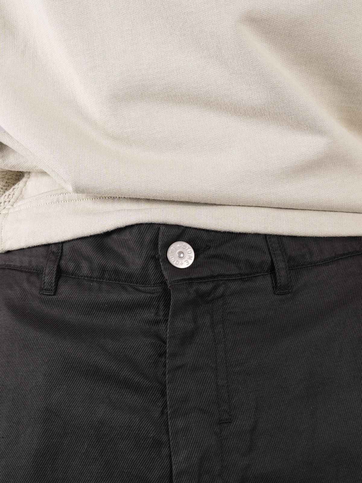 【ラスト1点】L0328 CARGO BERMUDA SHORTS_CHAPTER 2 STRETCH CAVALRY COTTON LYOCELL / バミューダ カーゴ ハーフパンツ (コットンリヨセル) /ブラック