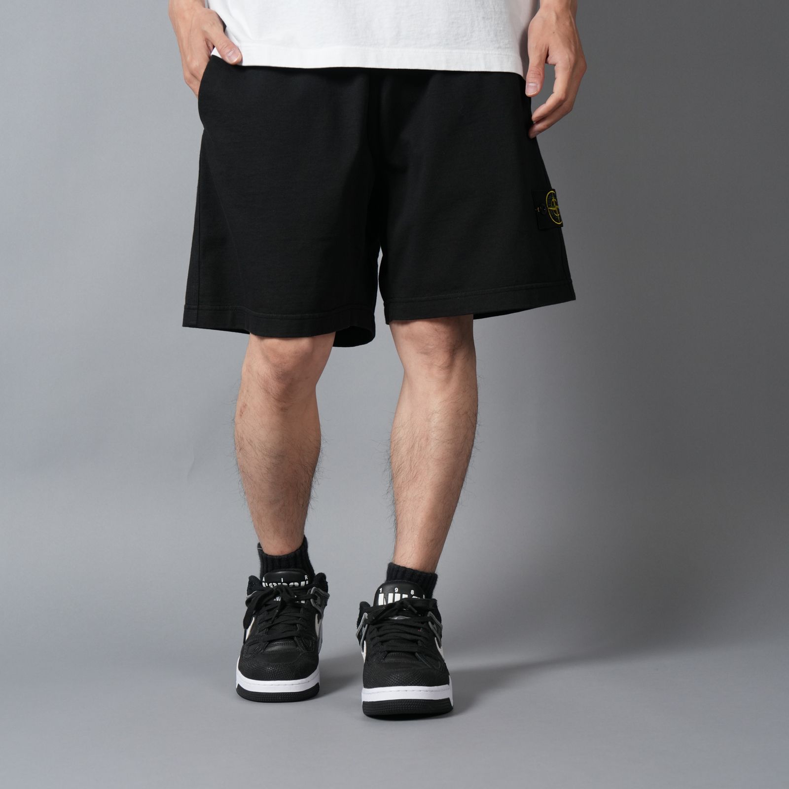 6200009 / BRUSHED ORGANIC COTTON FLEECE / スウェットショーツ(ブラック)