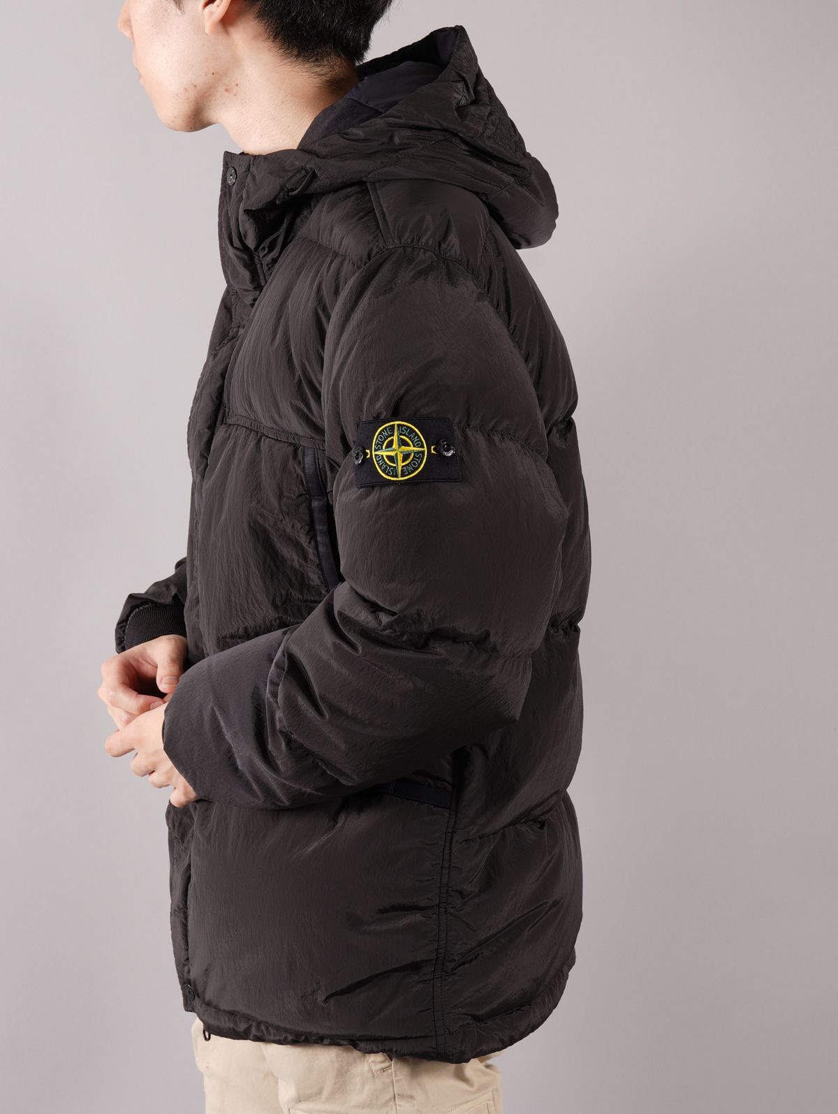 STONE ISLAND ナイロンメタルロングダウンジャケット