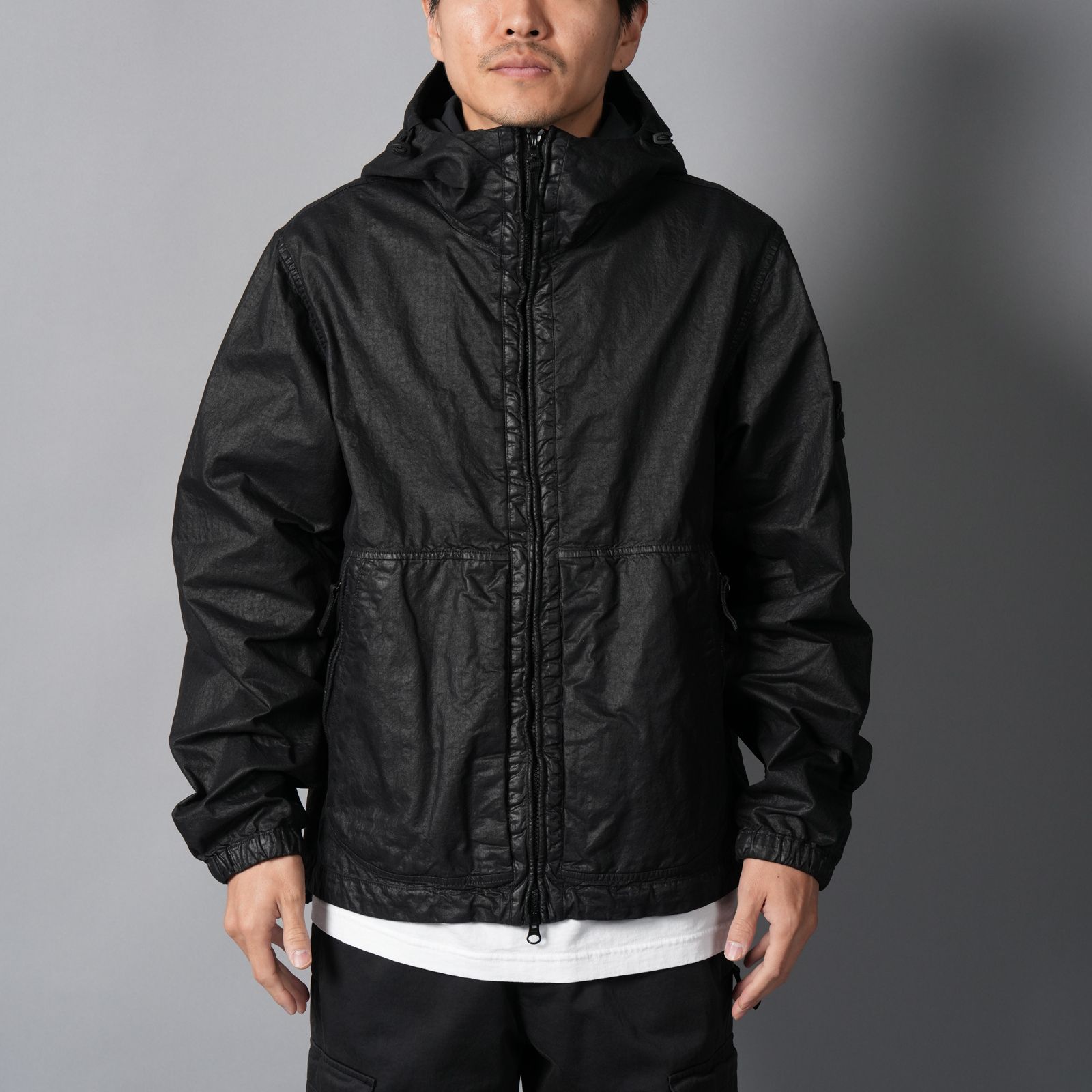 4100053 ORGANIC-LOOK NYLON PANAMA-TC / オーガニック ナイロンパナマ ジャケット 【ガーメントダイ】(ブラック)