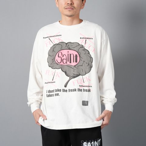 【ラスト1点】SM-HR8-0000-036 / LS TEE / BRAIN / WHITE / ロンT・カットソー  (ホワイト)