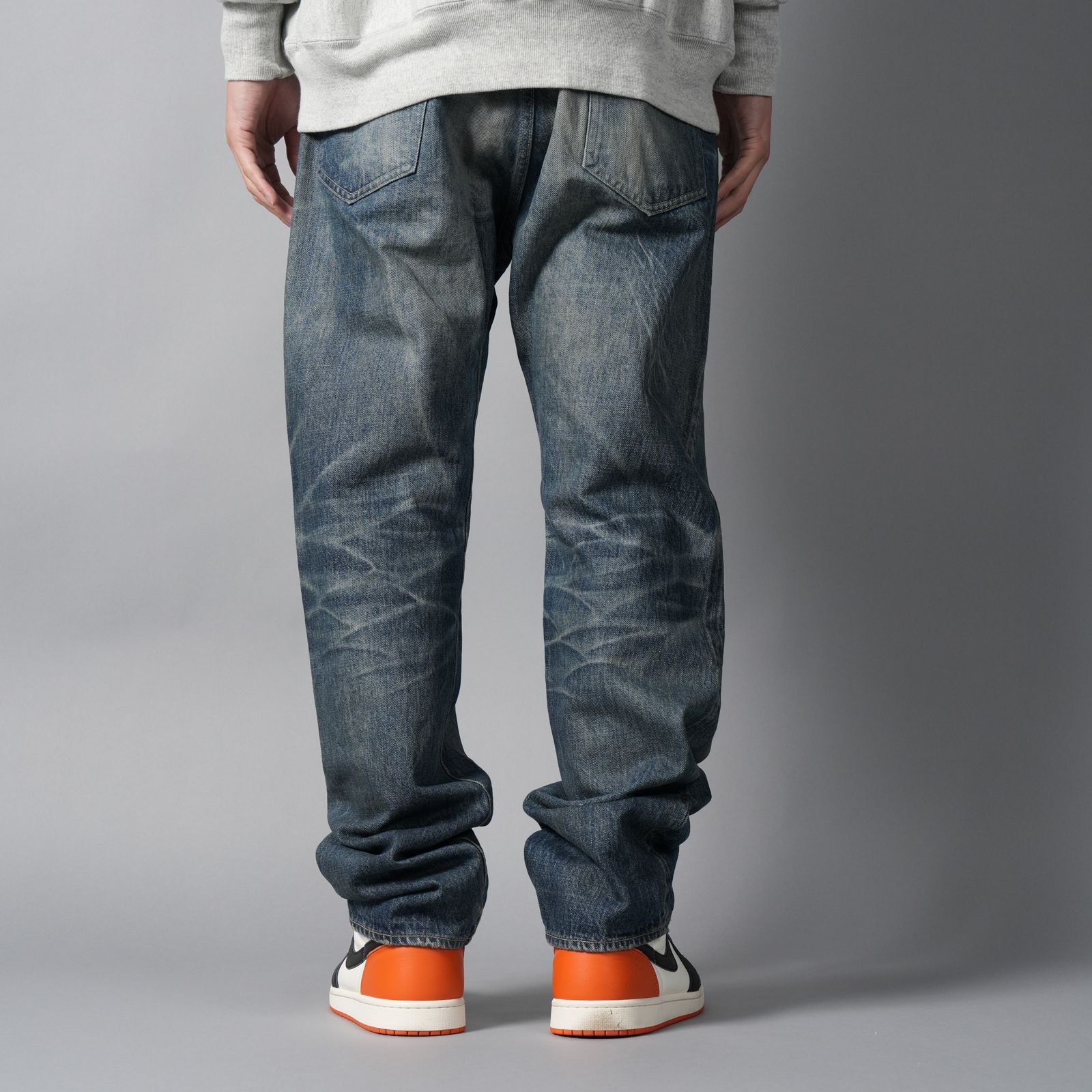 【ラスト1点】【コラボ】SM-HR1-0000-C60 / BB_DENIM PNT / 5PKTS DAMAGE / デニムパンツ (ブルー)