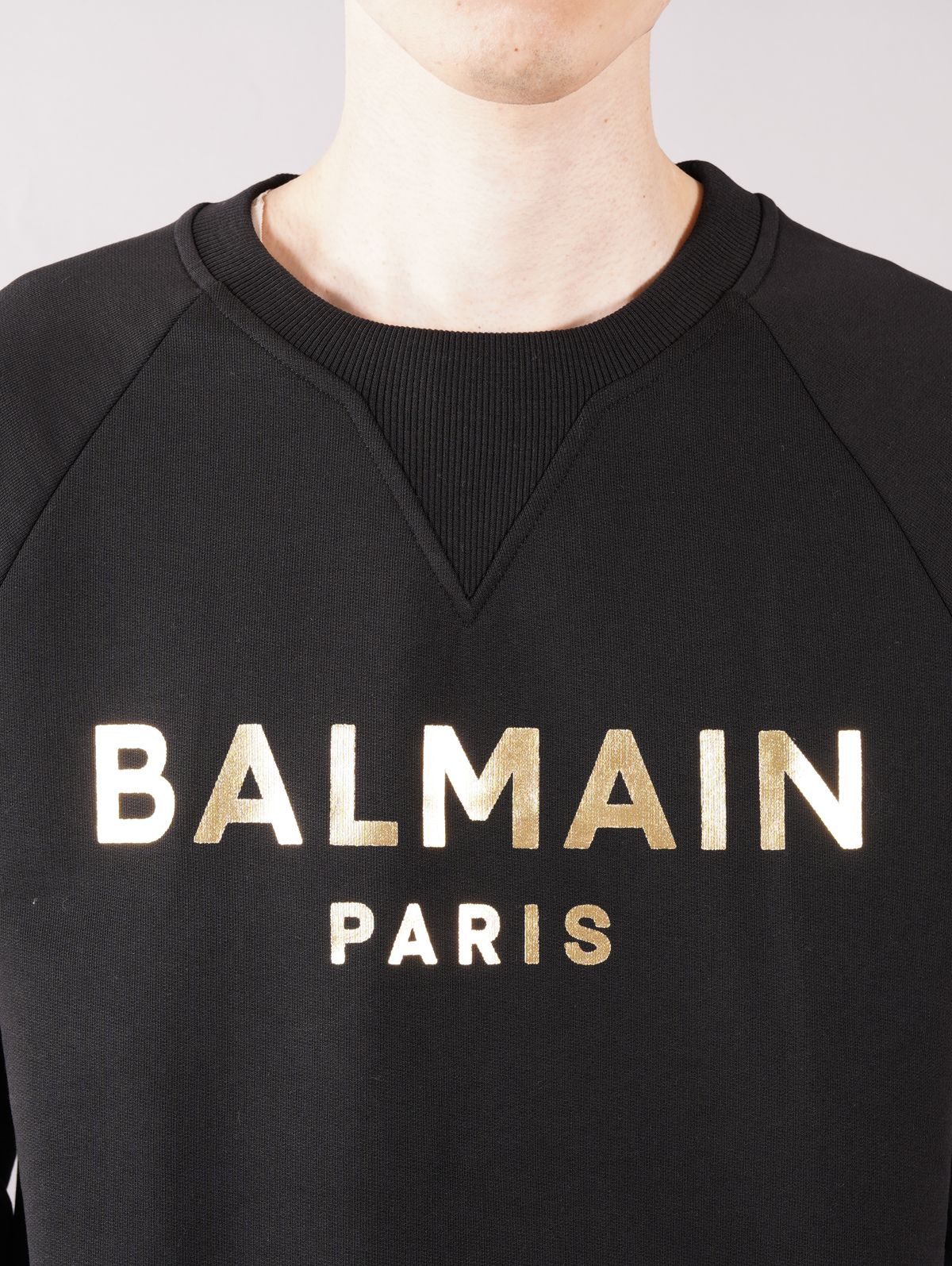 BALMAIN - BH1 C&S SWEAT FOIL-LOGO / ゴールド ホイールロゴ 