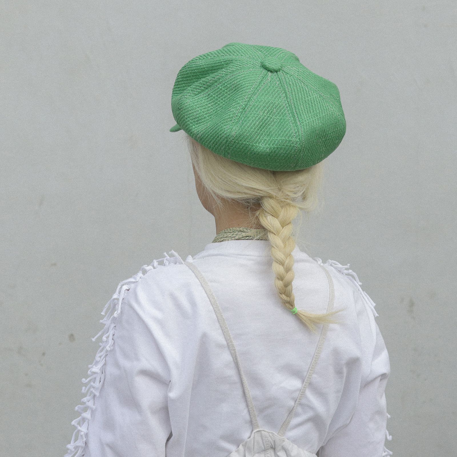 【送料無料対象外】8枚はぎのキャスケット グリーン