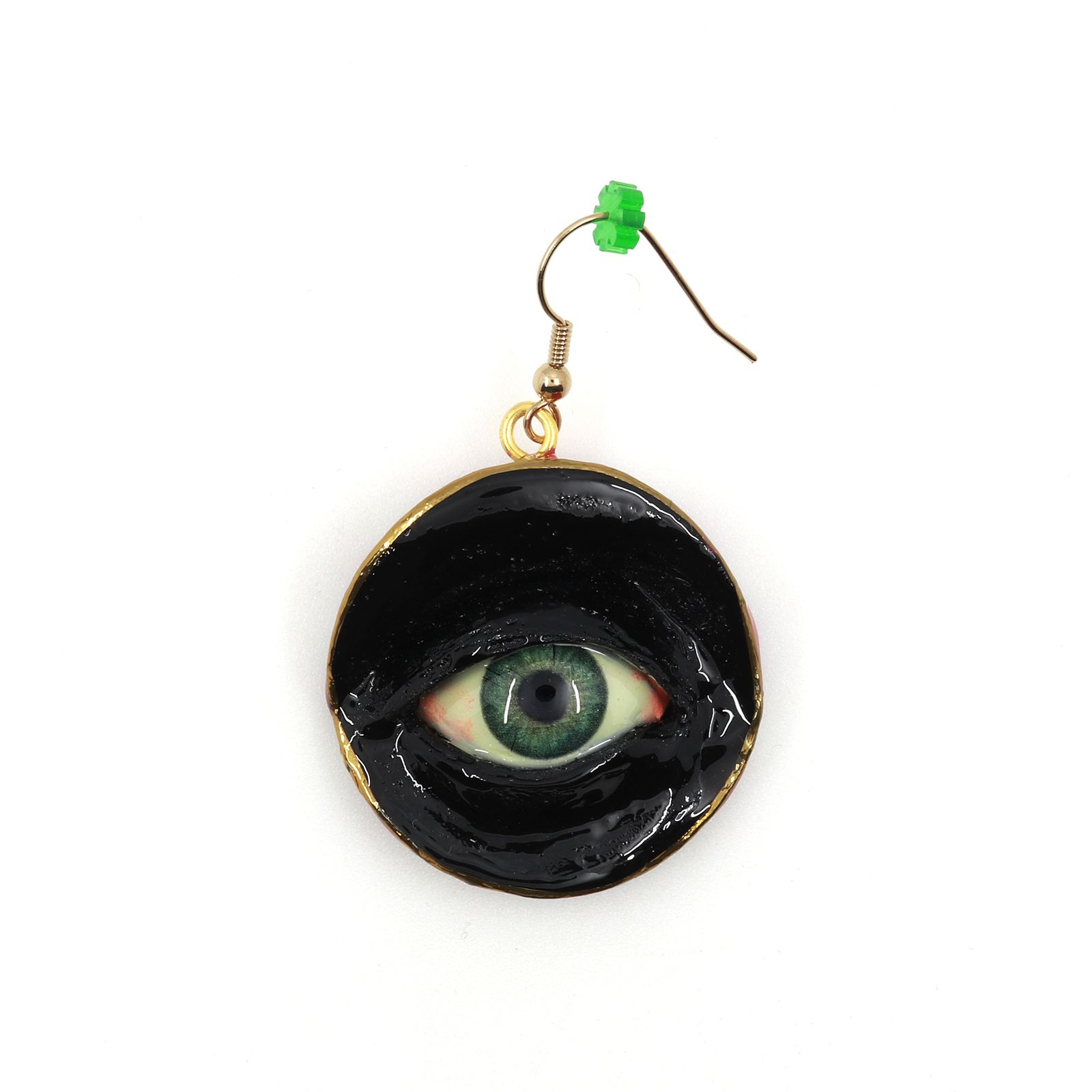 「目」ピアス（片耳） レッド×ブラックB