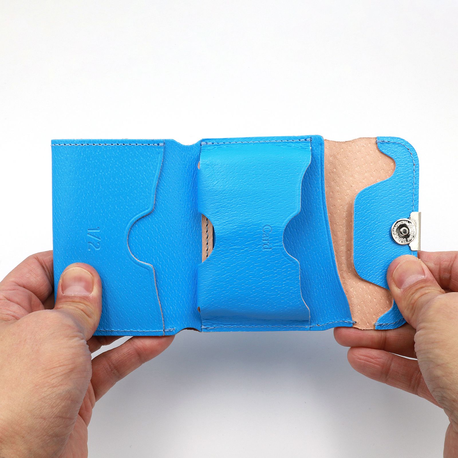 1/2 HALF - 「Neon Compact Wallet」ミニウォレット ブルー