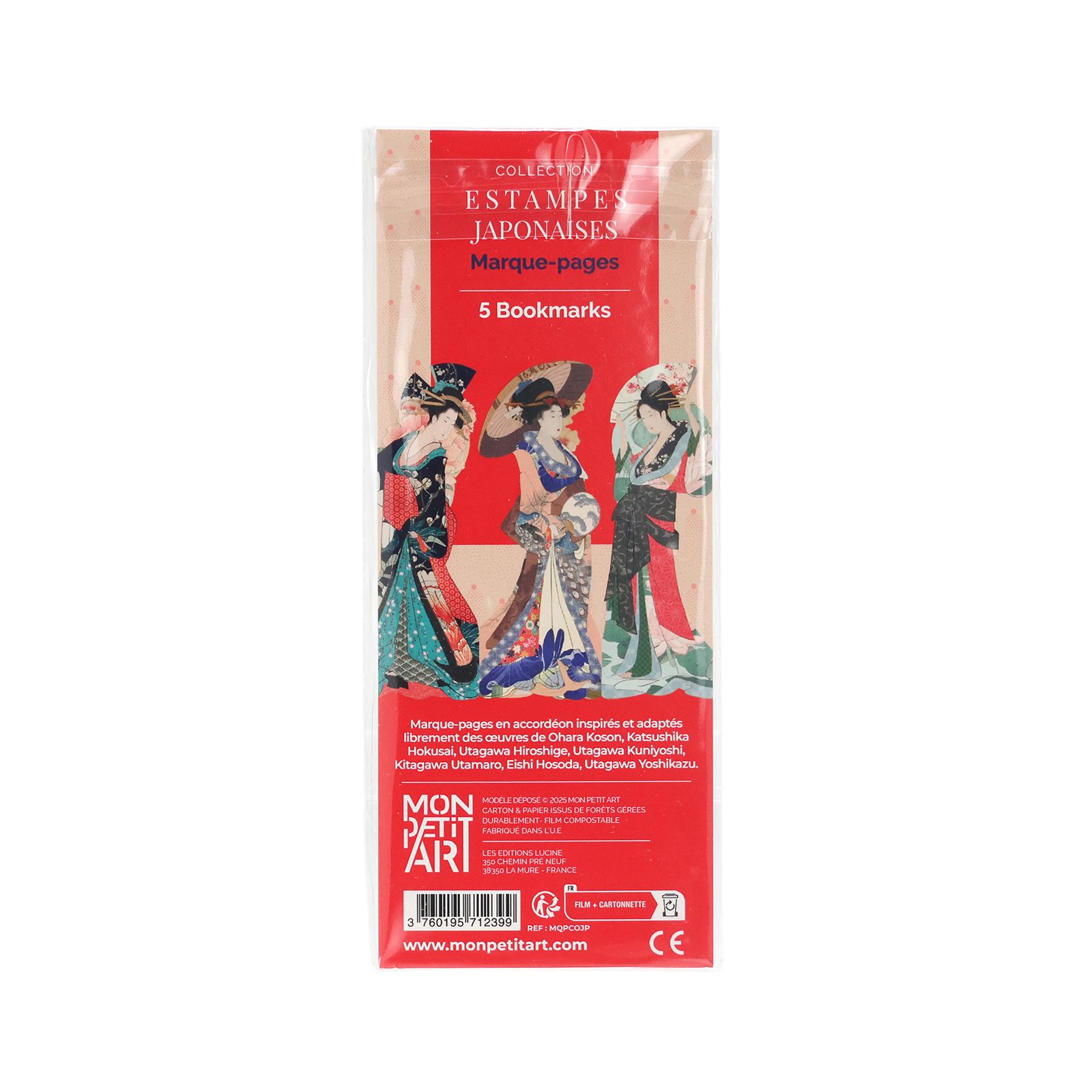 「5 BOOKMARKS "Estampes Japonaises"」ブックマーク MON PETIT ART フランス