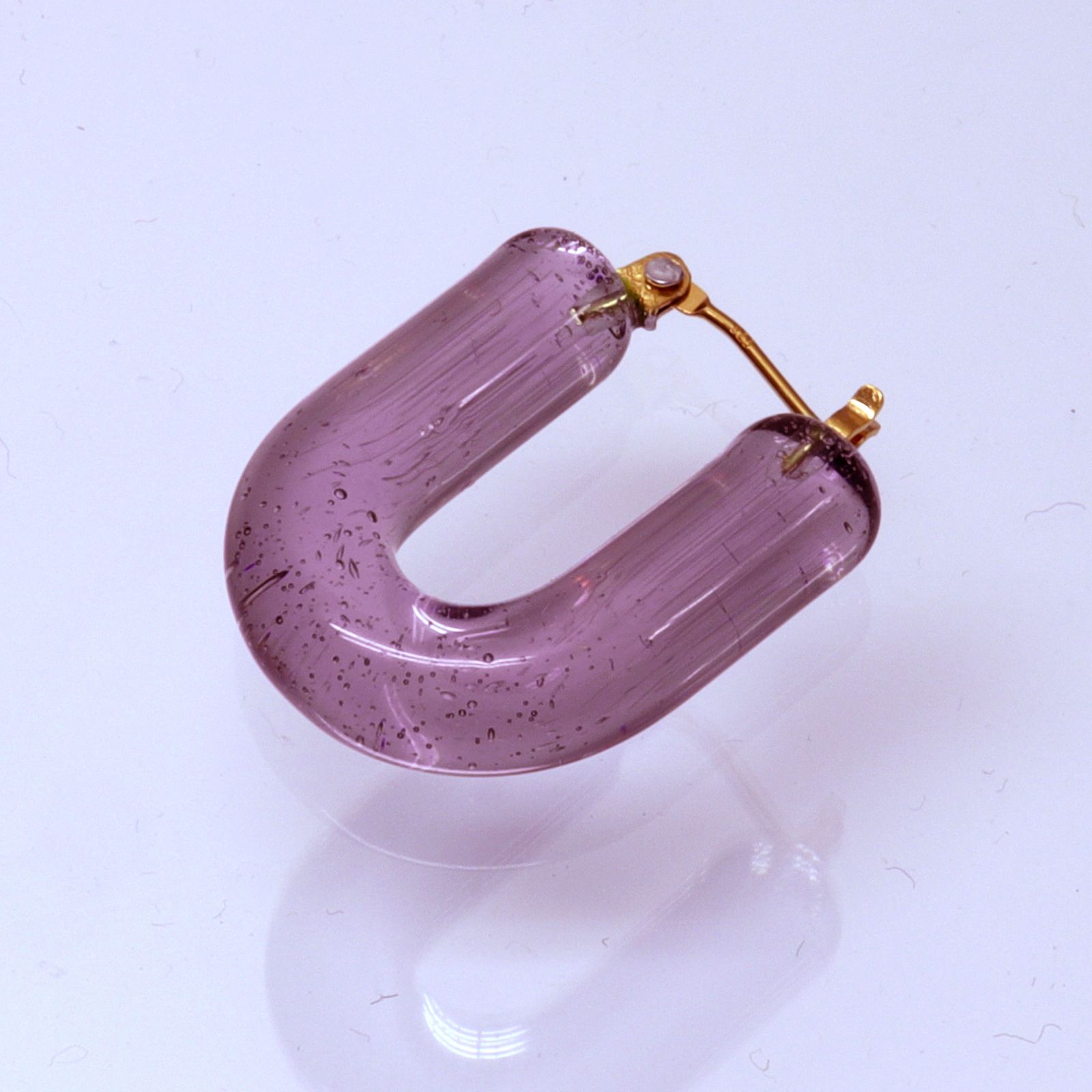 「Glass Hoop "U" Pierce」ピアス(片耳) フェーズ