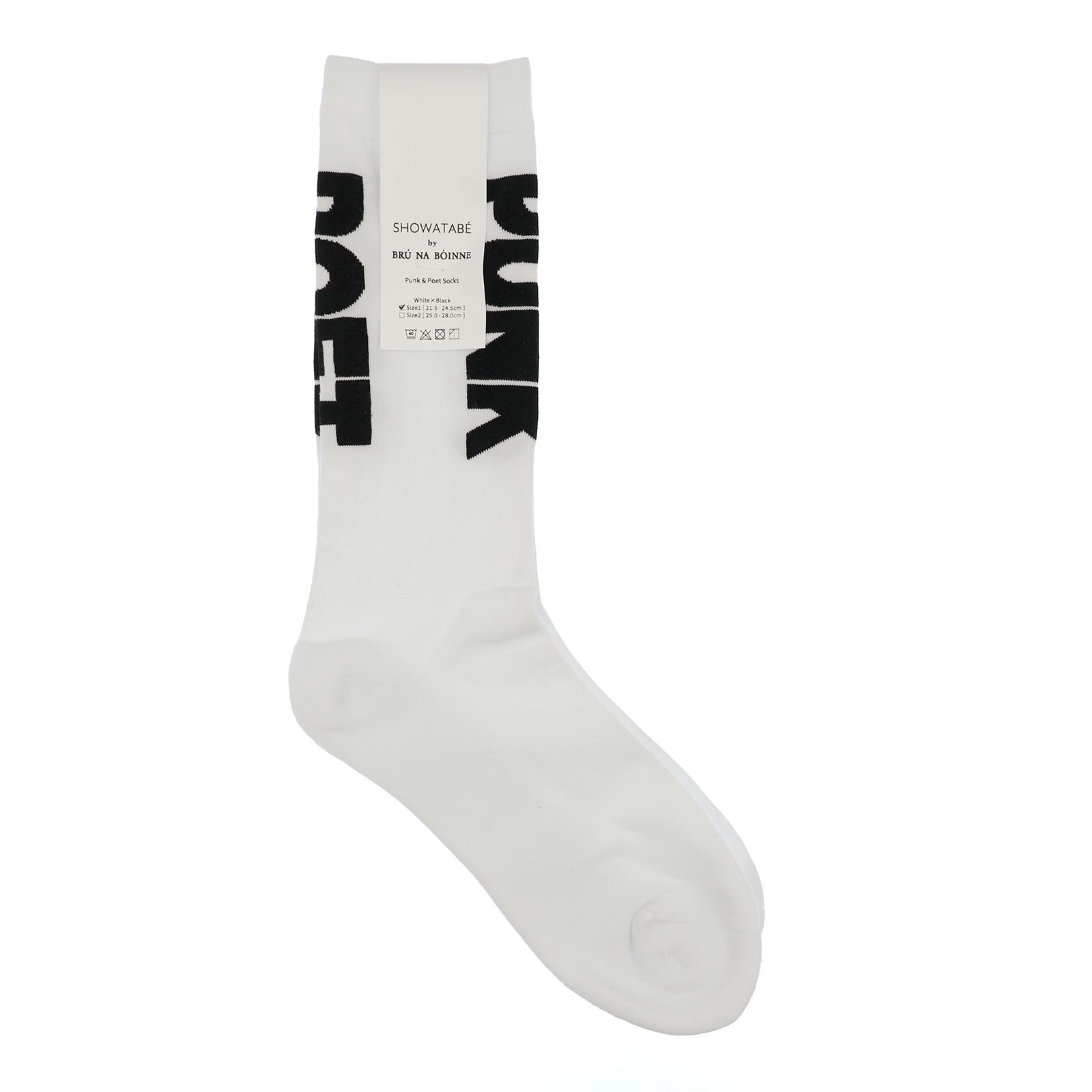 Punk&Poet Socks White x Black 靴下