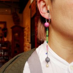 「STICKくるりロングビーズ」イヤーカフ