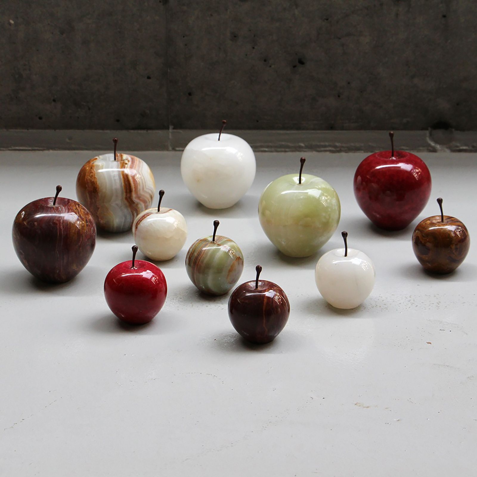「Marble Apple Large」White