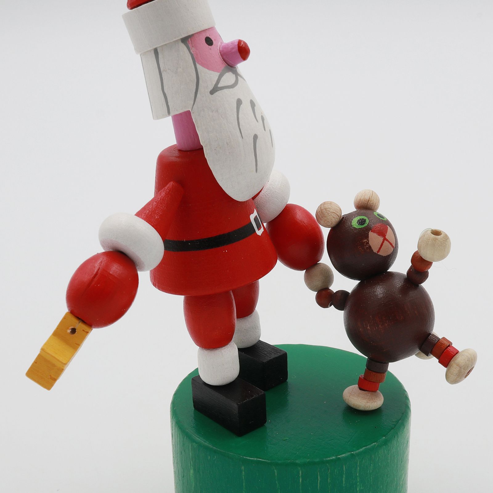 「Santa&Teddy Bear」DETOA Wooden Push Up Toy