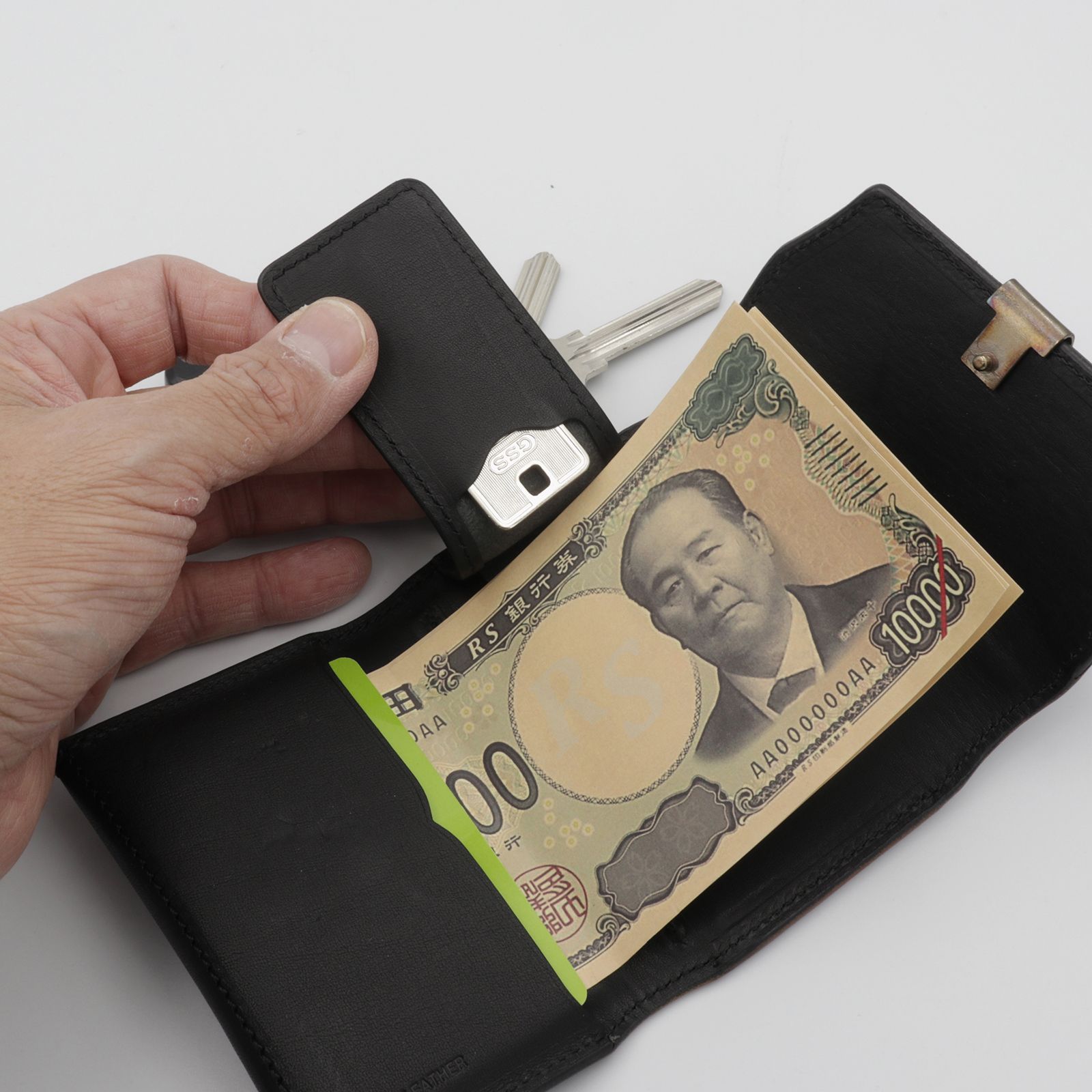 【Dual】コイン＆キーケース サドルプルアップ チョコ