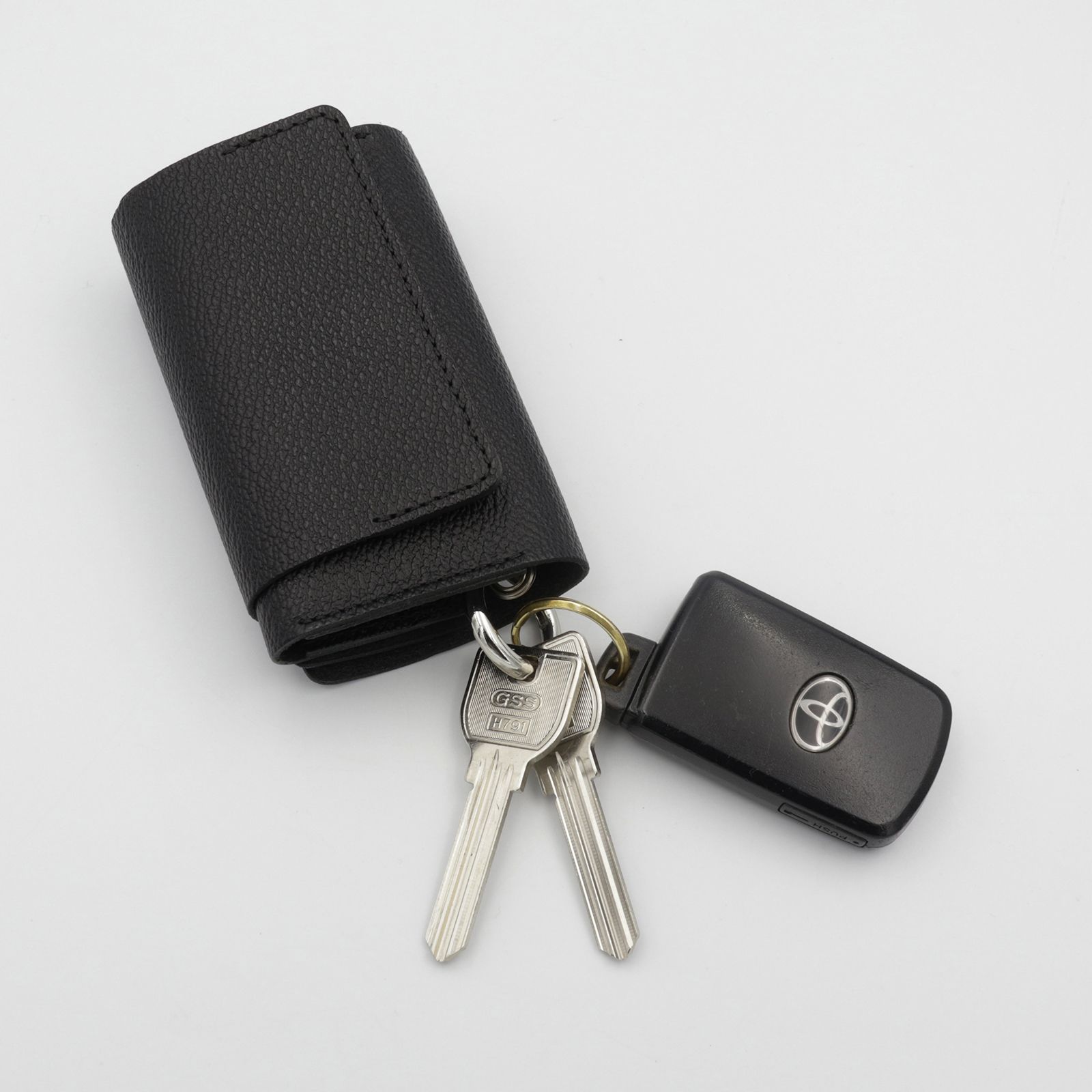 「単純化」三つ折り財布 ダークグレー