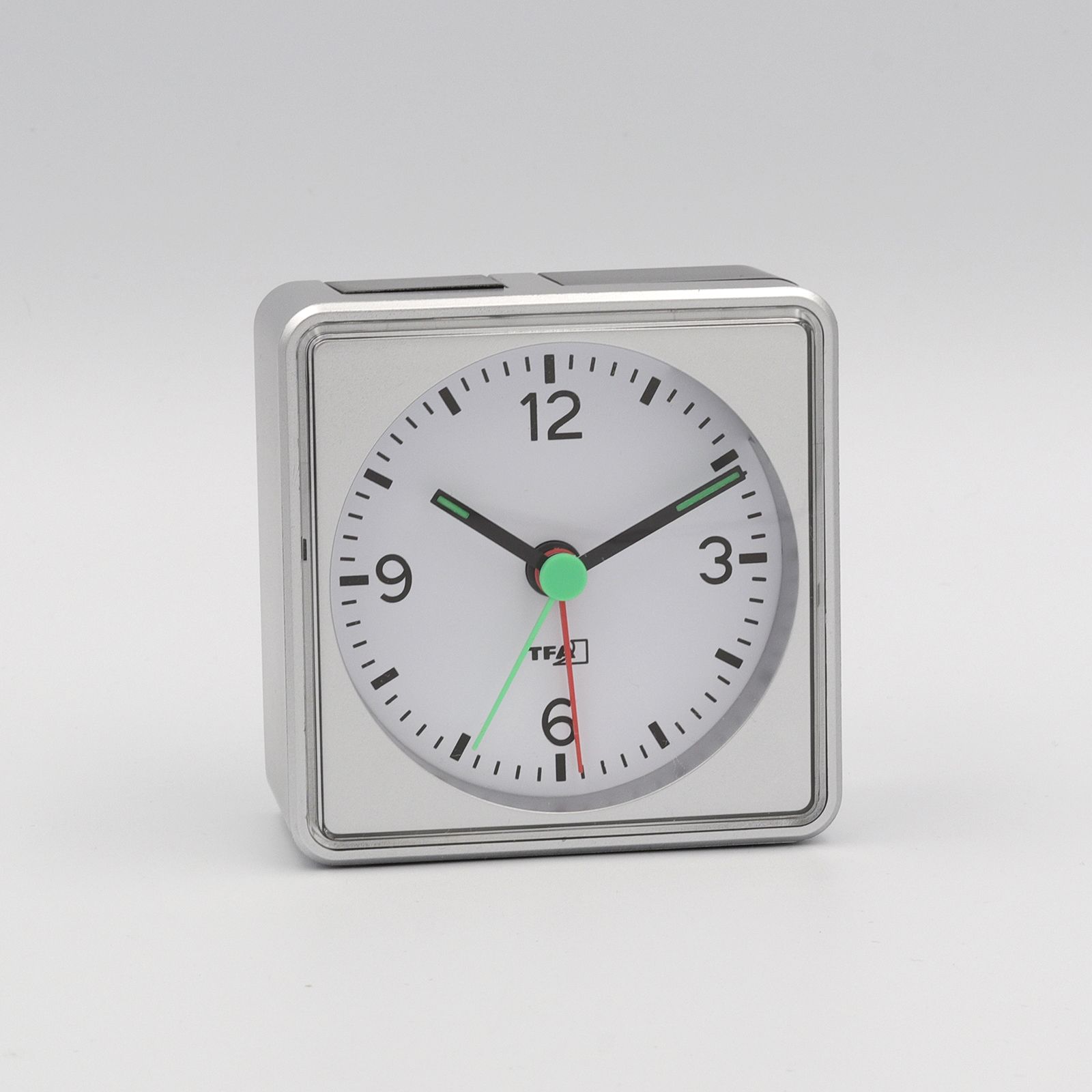 「Analogue alarm clock Push Wecker」アラームクロック SILVER TFA ドイツ