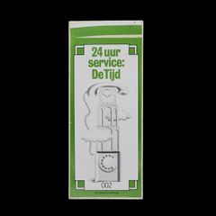 「24 uur Service De Tijd」ヴィンテージステッカー ヨーロッパ