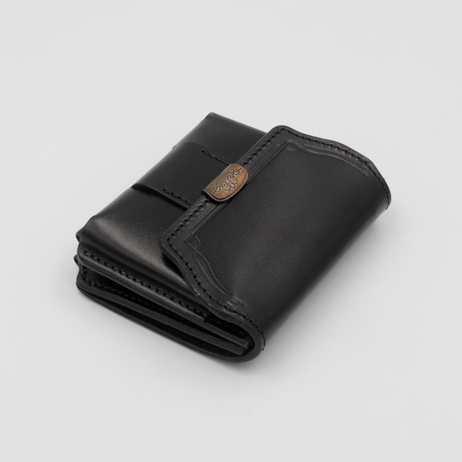 【Dual】ギャルソンコンパクトウォレット サドルプルアップ  ブラック