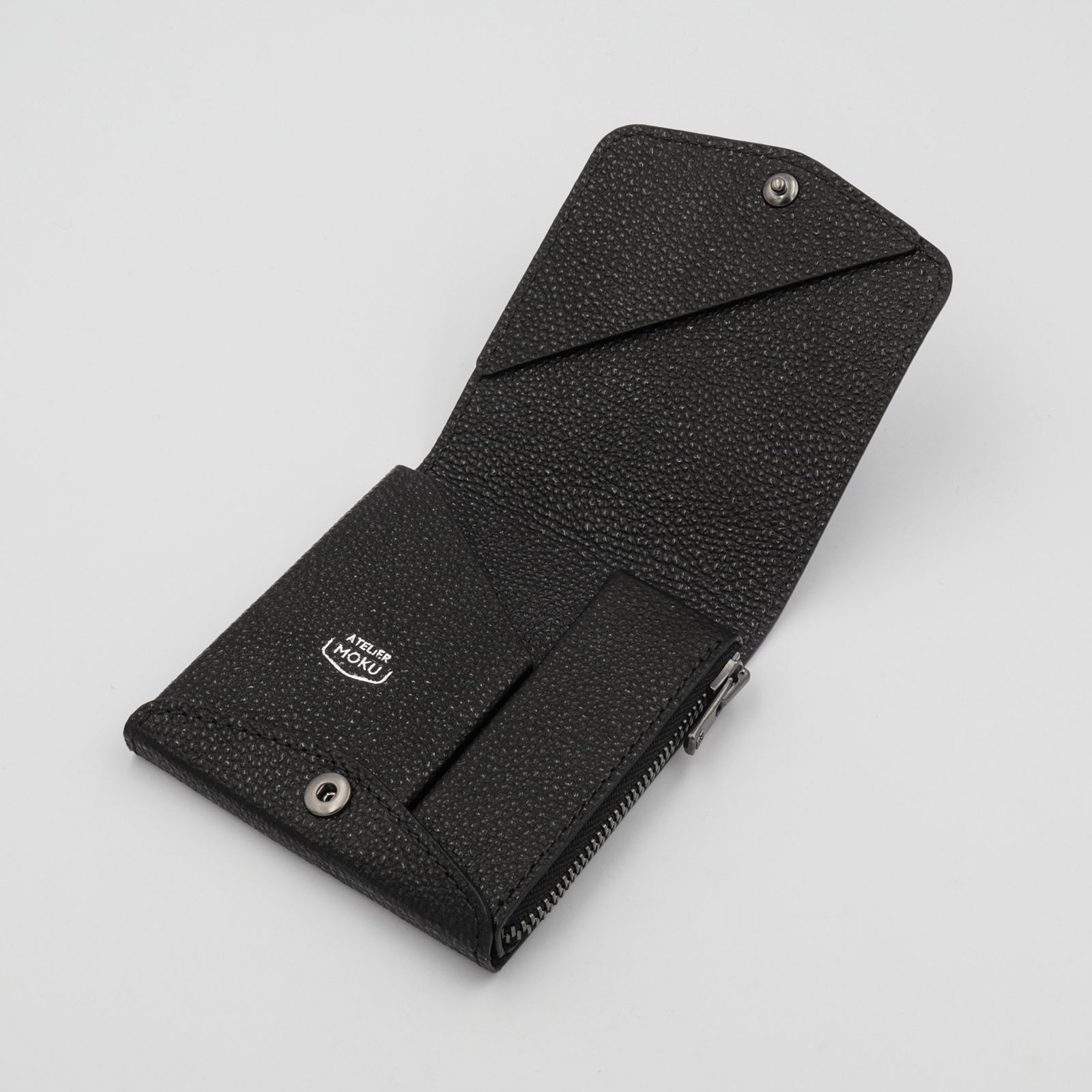 「小さく薄い財布SAKU ver.3 黒桟革」黒