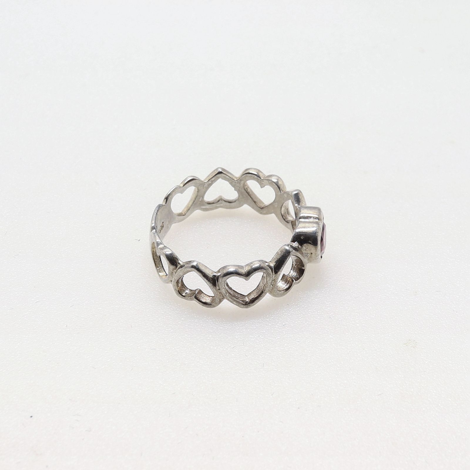 「ガーネットハート」リング ヨーロッパ silver925