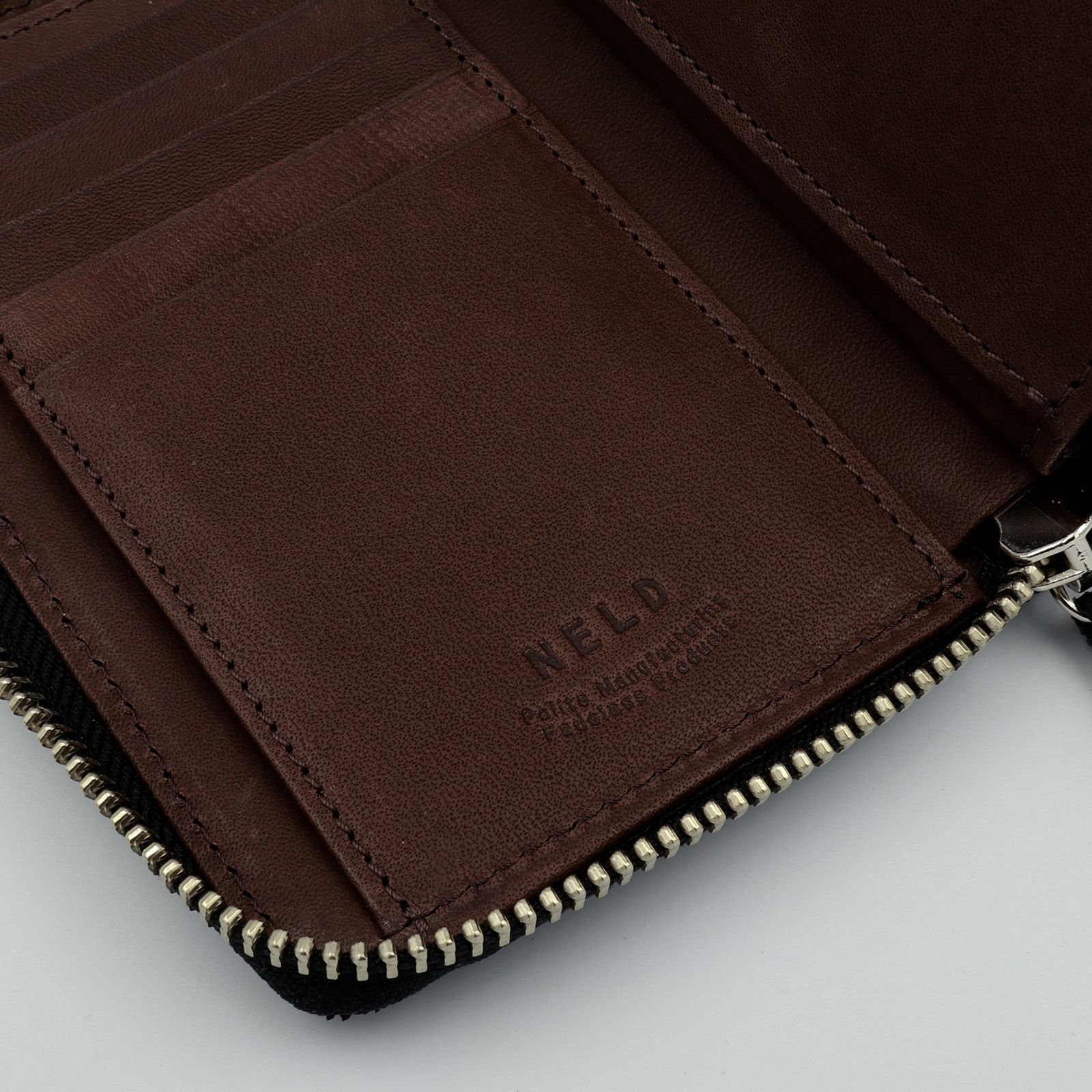 「ZOU」ラウンドミドル財布 ブラック
