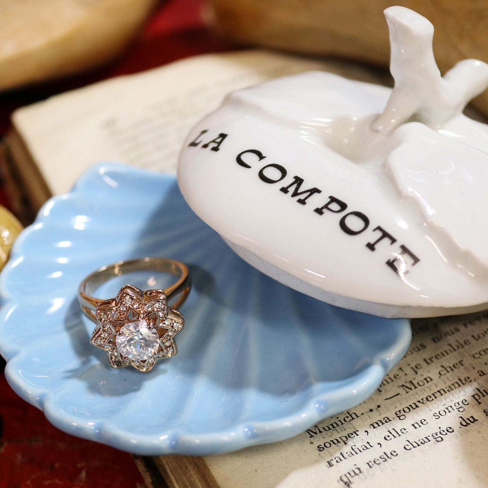 「トゥインクルフラワー」デッドストックリング イギリス