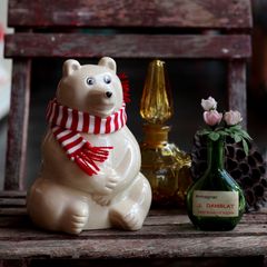 【2021年マフラー付き】フィンランド白くま貯金箱 polar bear money box