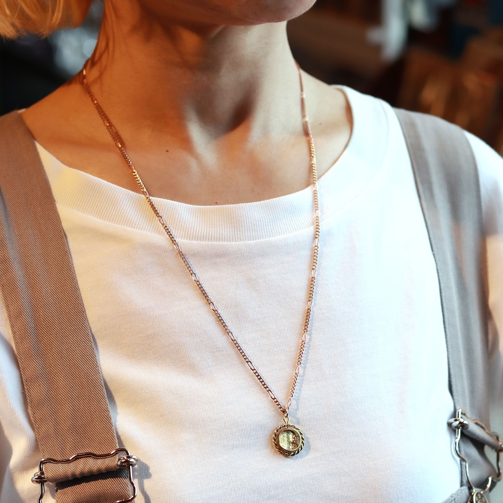 「lunar phase necklace」ネックレス