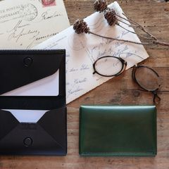「Patan Buttero」カードケース（名刺入れ） green