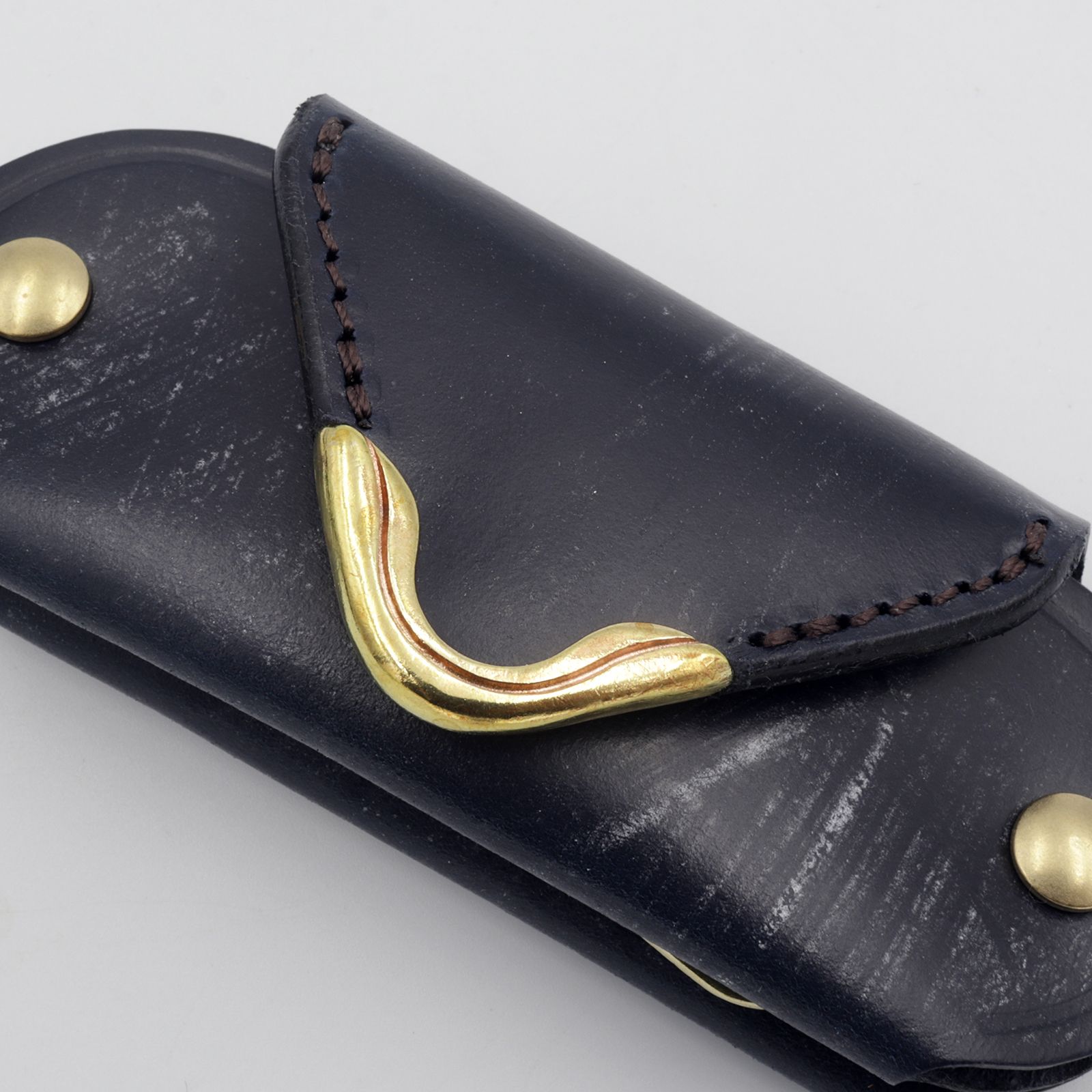 【Cramp】ミニキーケース＆シューホーン ブライドルレザー ネイビー