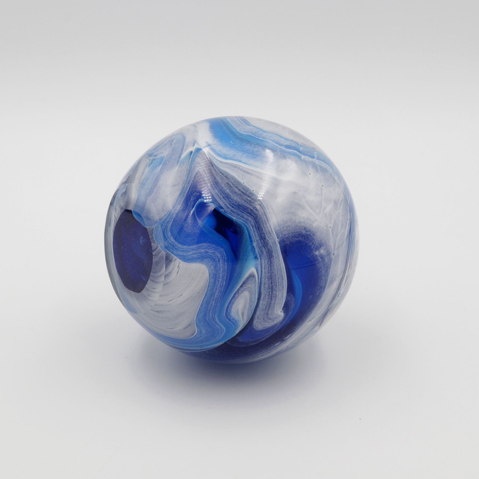 ABSTRACT GLASS BALL L Blue