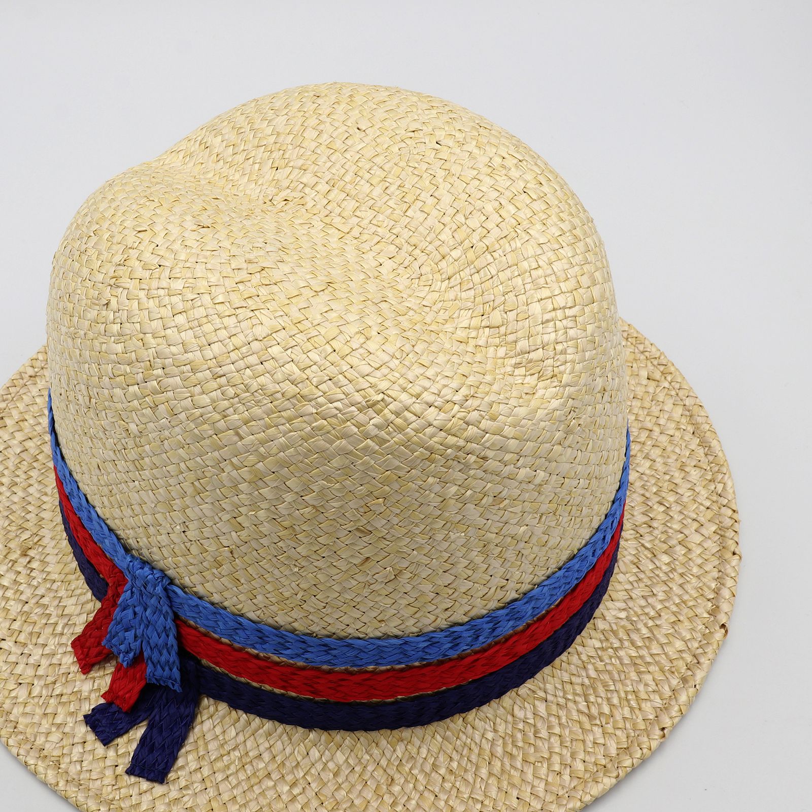 【送料無料対象外】マリンカラーストローハット ナチュラル