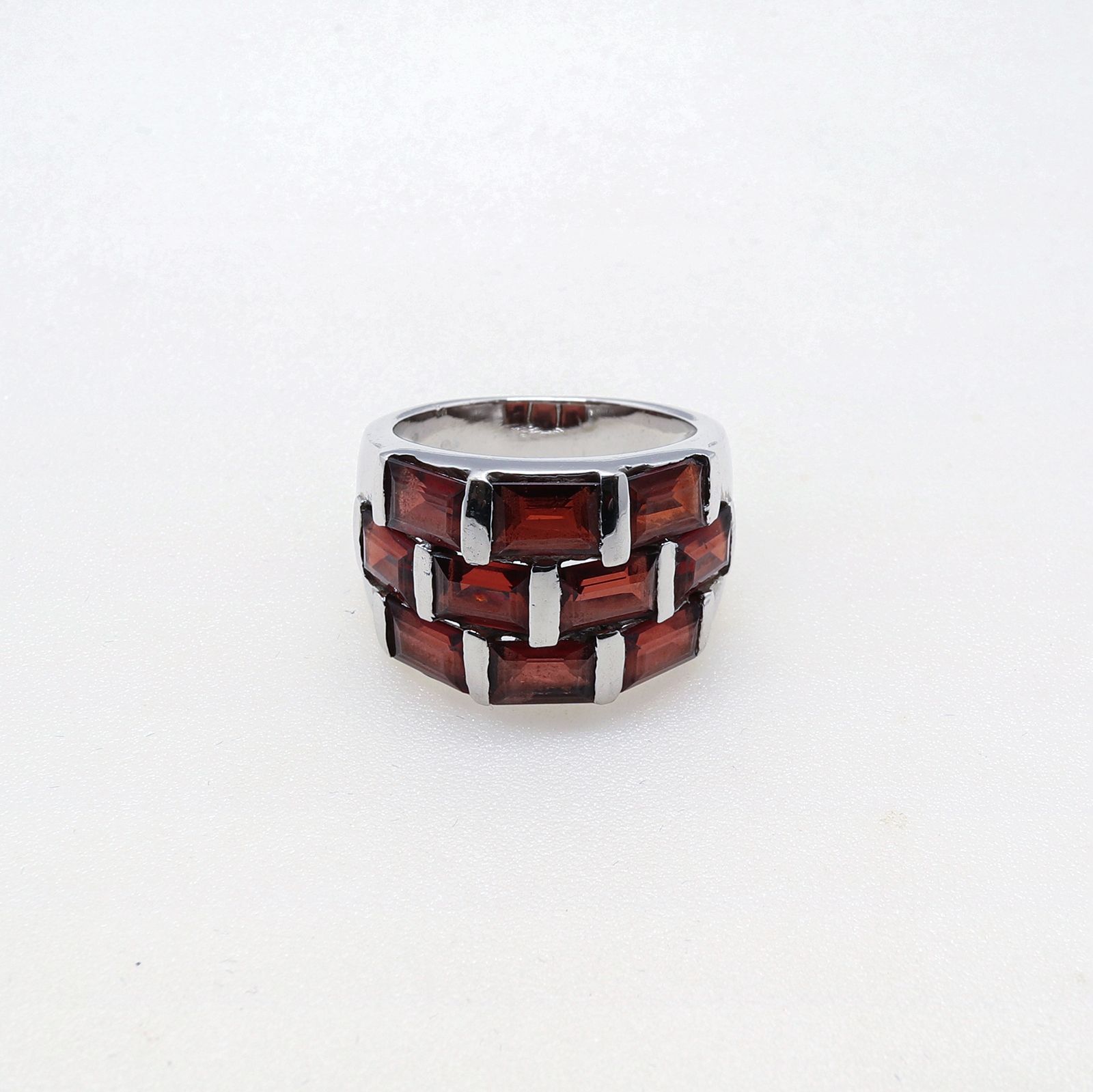 「ガーネットタイル」リング ヨーロッパ silver925