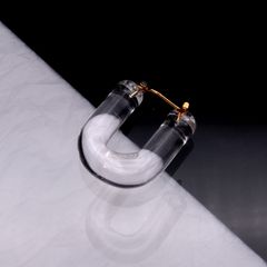 「Glass Hoop "U" Pierce」ピアス(片耳) クリア