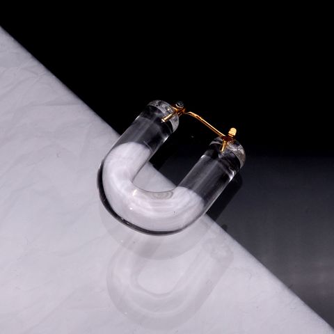「Glass Hoop "U" Pierce」ピアス(片耳) クリア