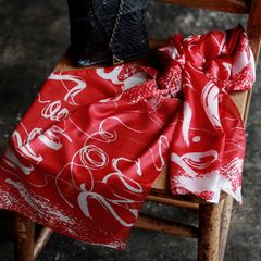 「レッドシアースネイクシャドウ」ヴィンテージスカーフ ヨーロッパ