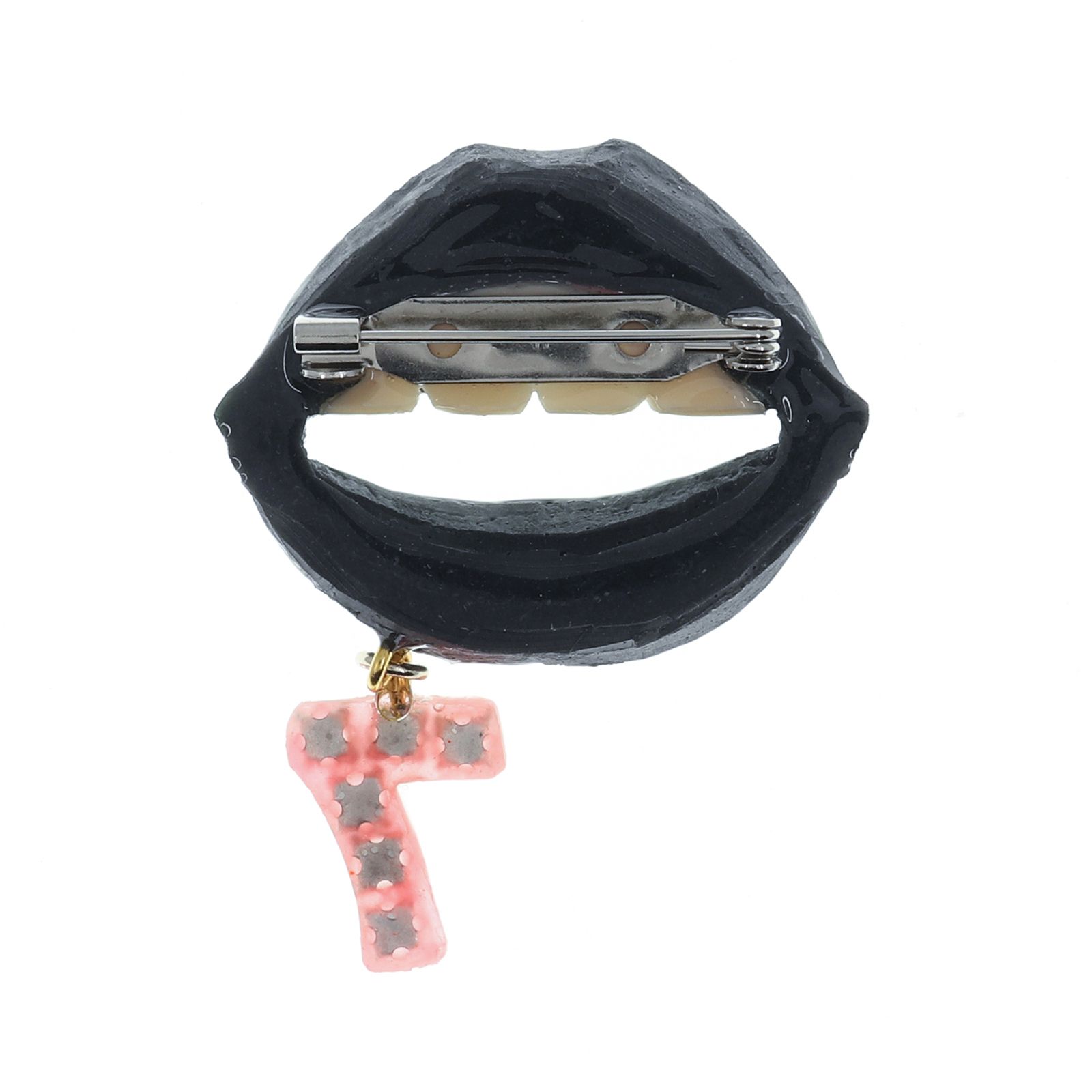 「LIP7ラインストーン」ブローチ
