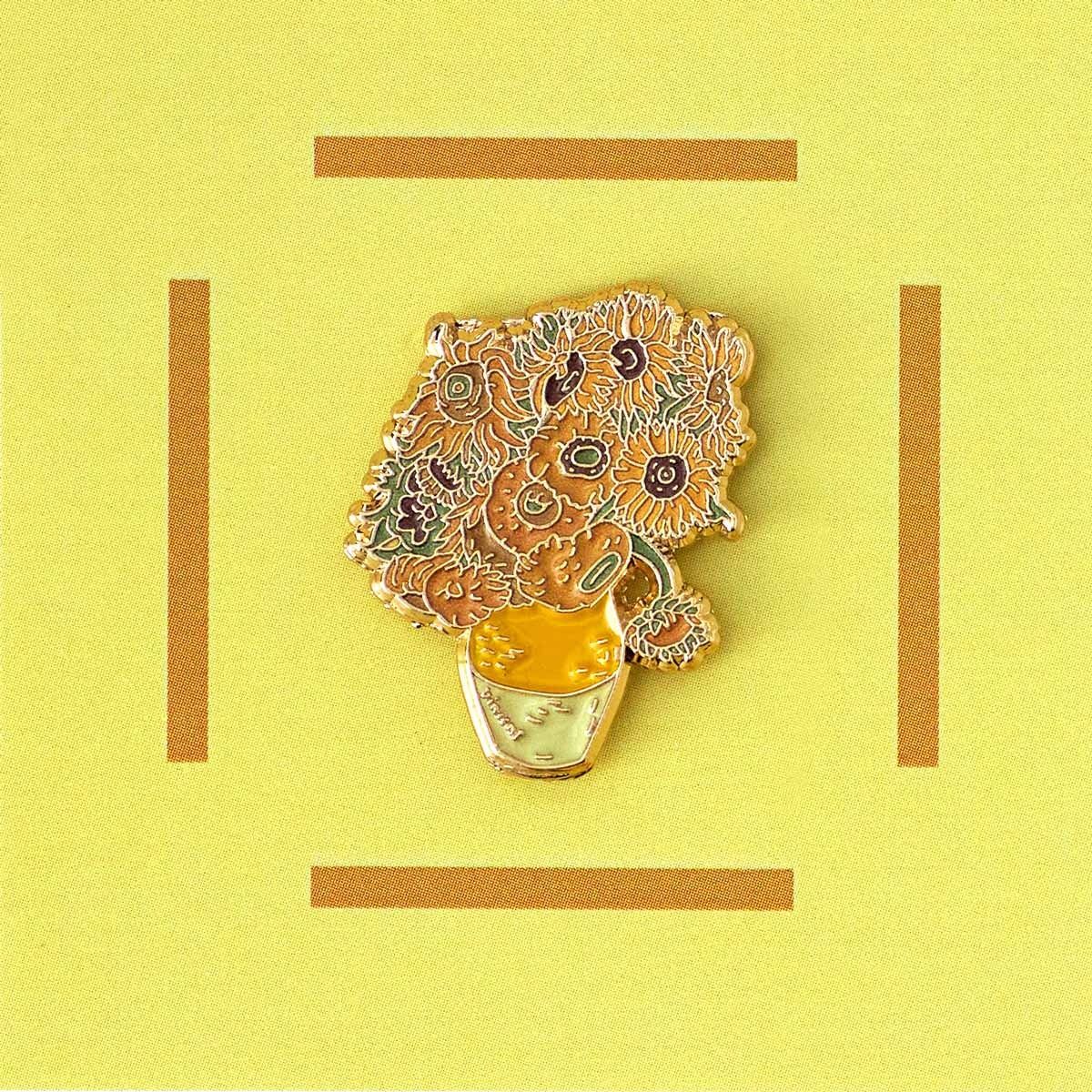 「Sunflowers Vincent van Gogh」ピンズ ひまわり/ゴッホ