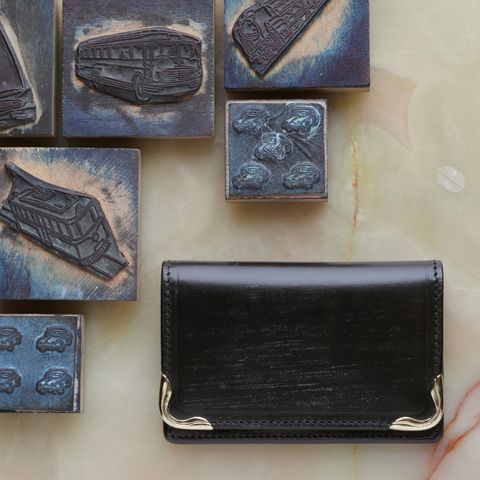 【Cramp】カードケース UKブライドルレザー 名刺入れ ブラック