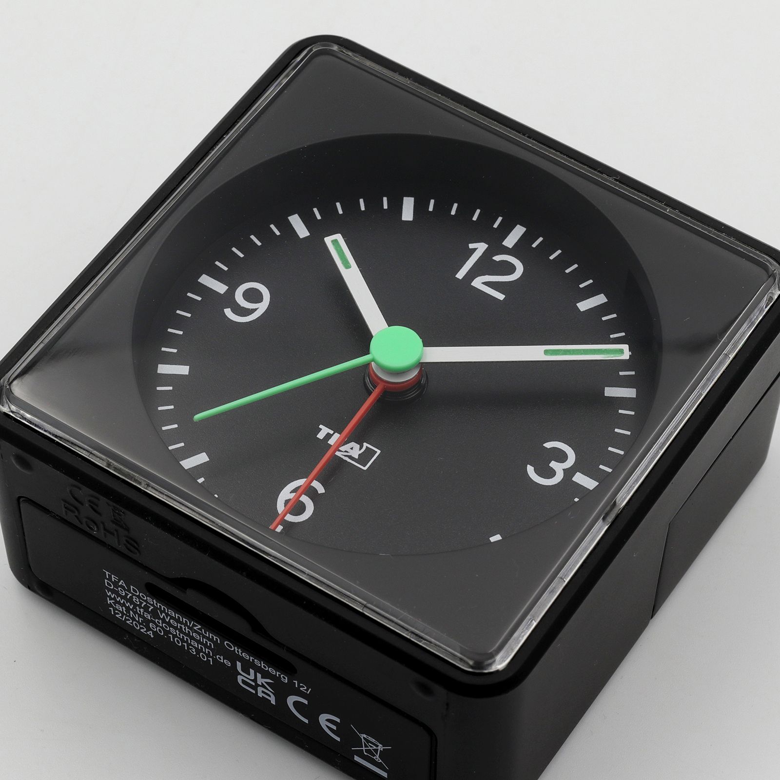 「Analogue alarm clock Push Wecker」アラームクロック BLACK TFA ドイツ