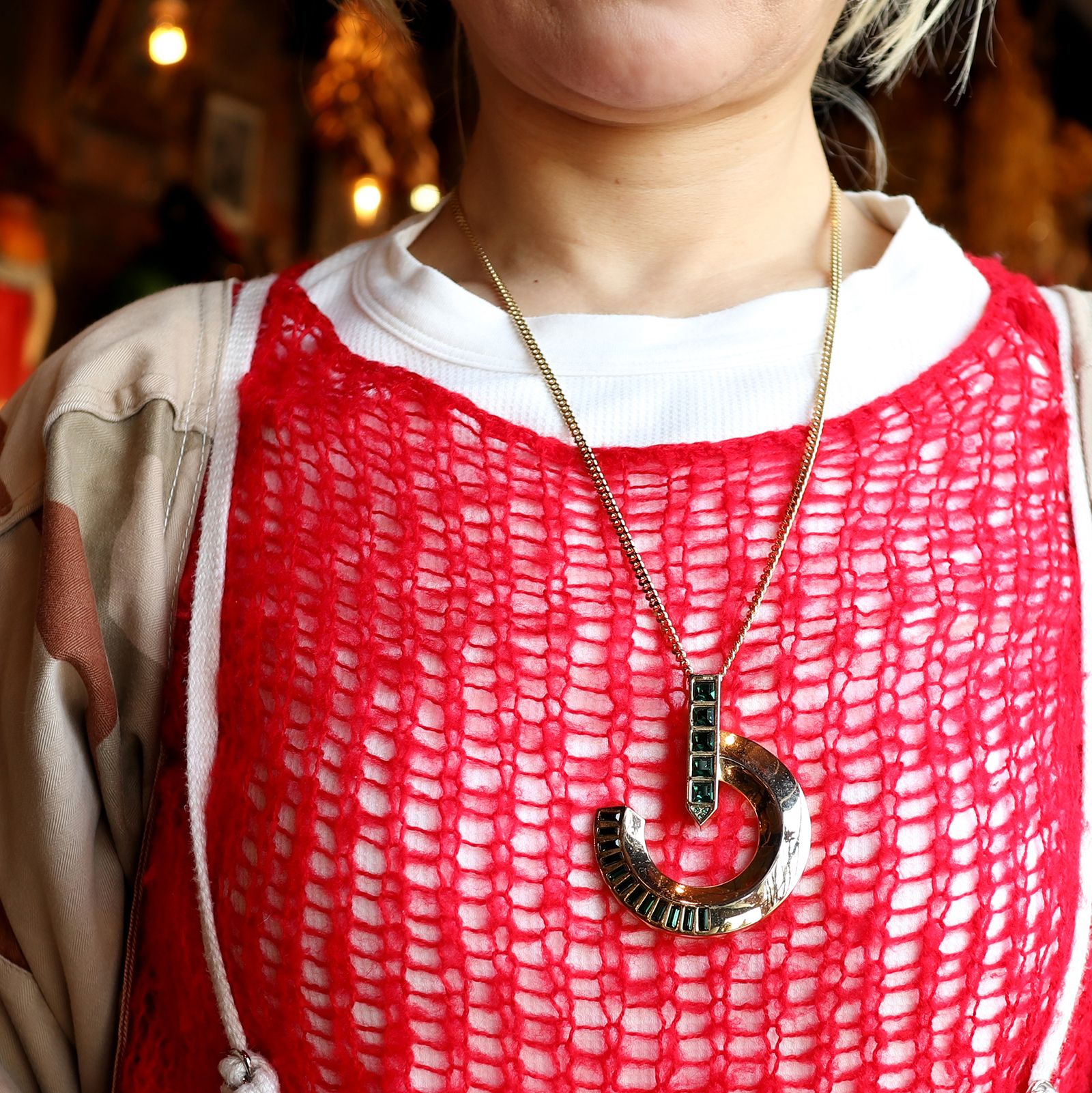 「エメラルドアーチ」ネックレス フランス C'EST BIEN