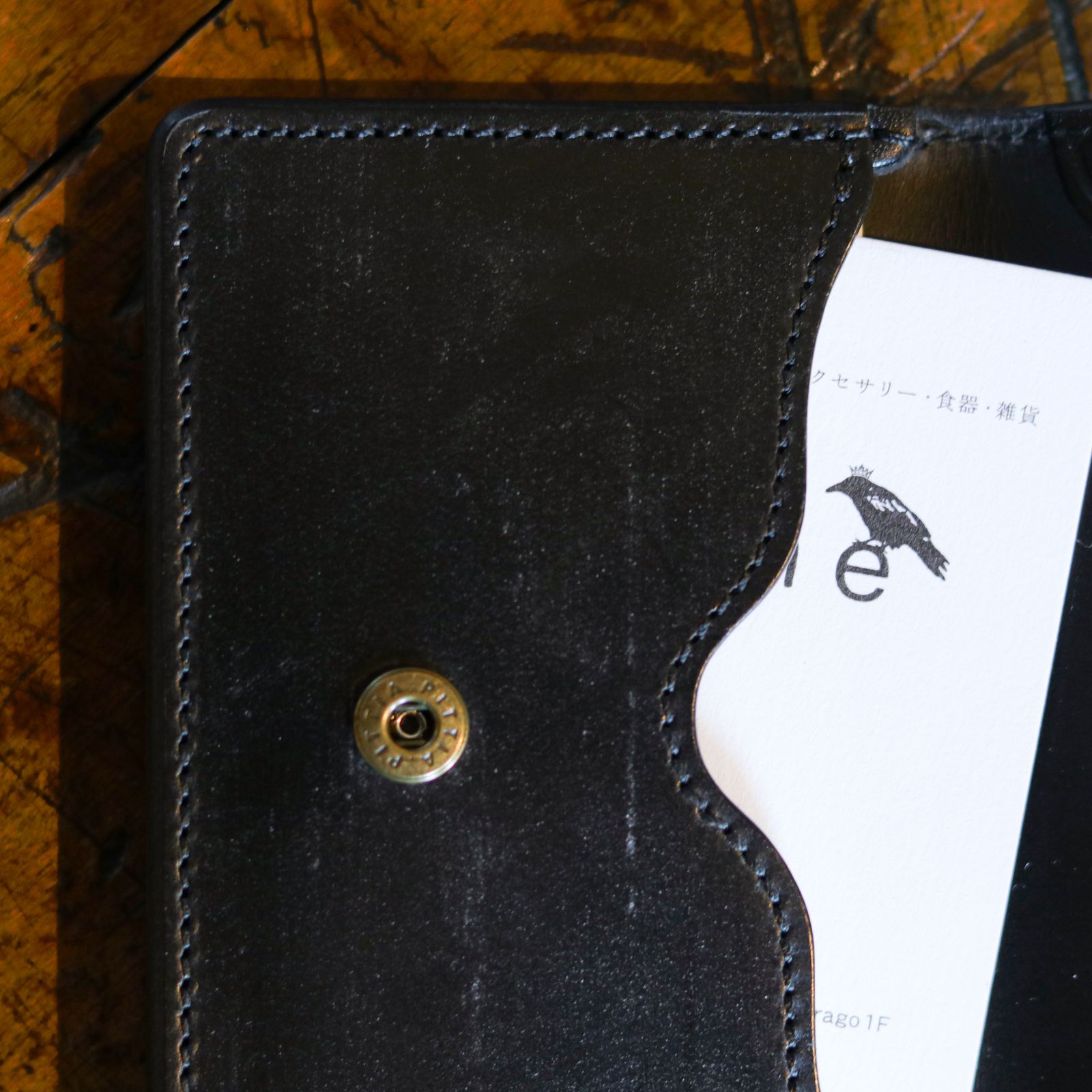 【Cramp】カードケース UKブライドルレザー 名刺入れ ブラック