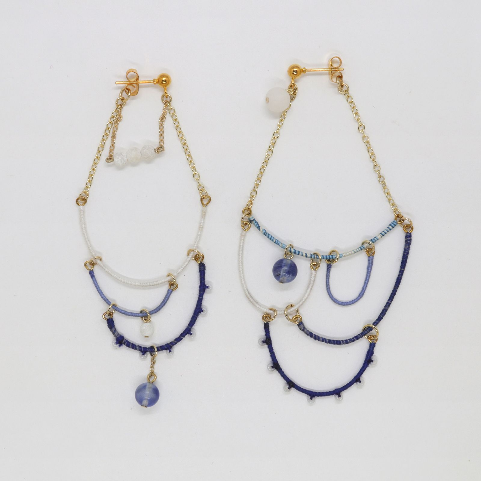 「Fete de l'eau ORNEMENT アシンメトリー」ピアス