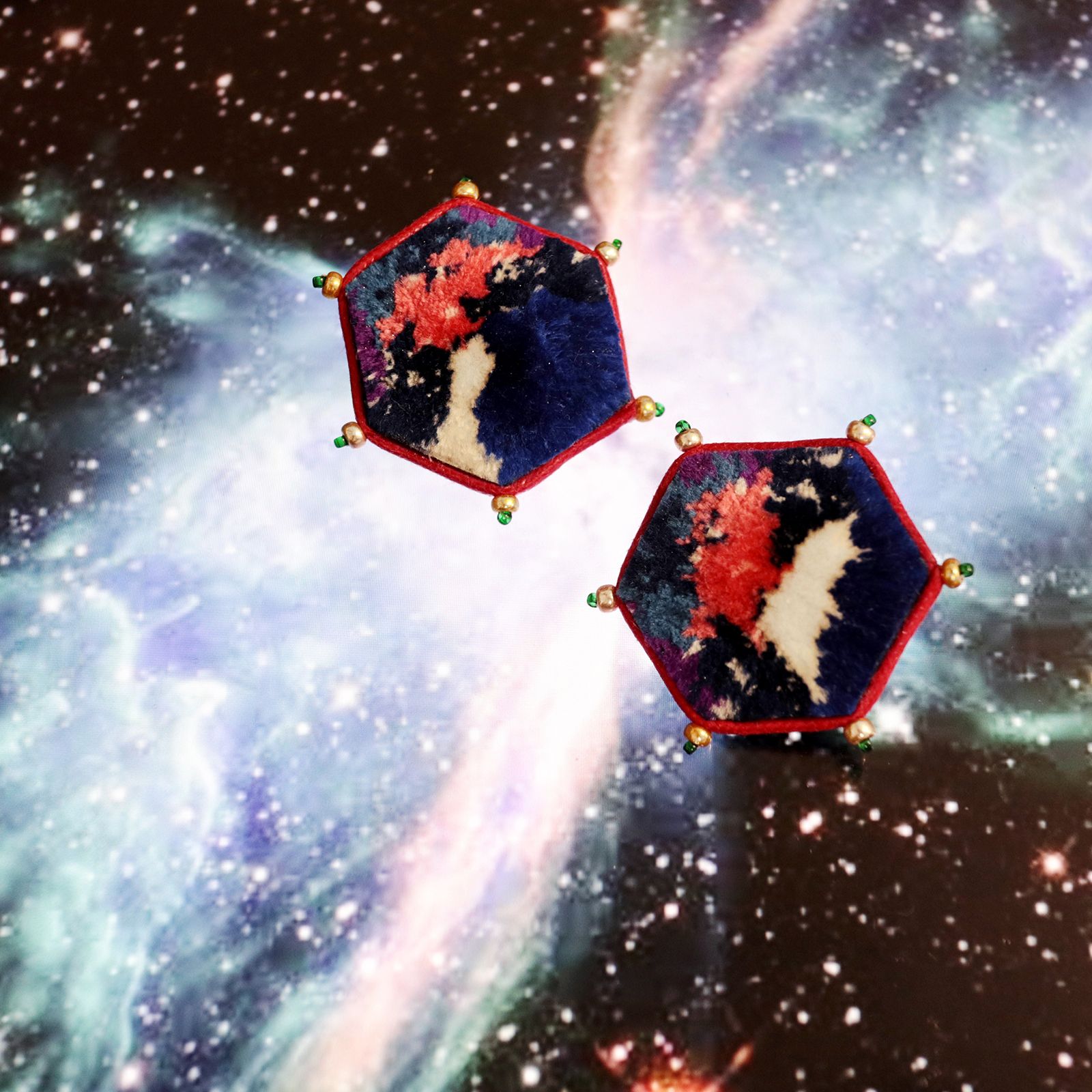 「TRIBO Hexagon」イヤリング【La cosmologie de sachikoism】