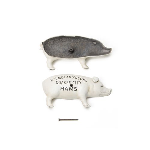 Hams Standing Pig Bank "White"