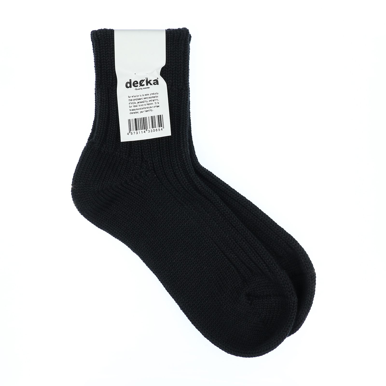 decka quality socks - Low Gauge Rib Socks Short Length ネオン 